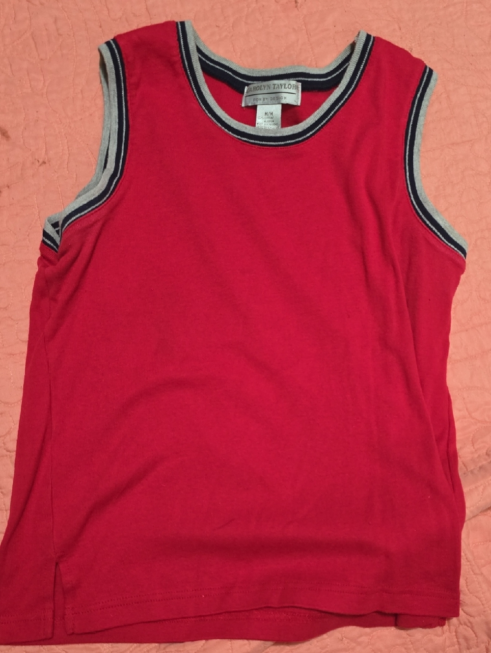 Carolyn Taylor- Vintage Red Tank with Navy & White Trim